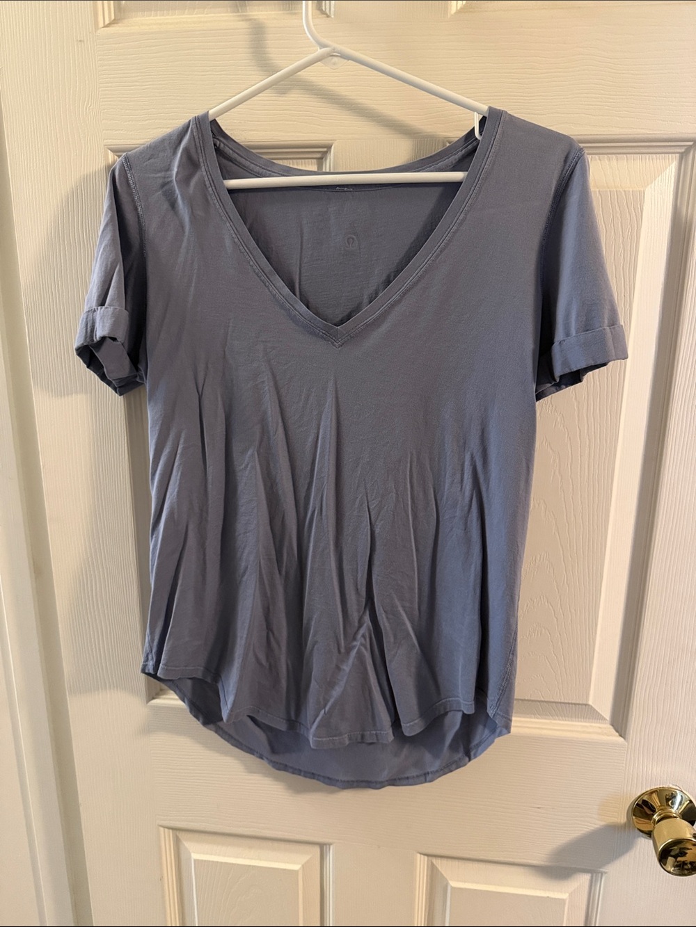 lululemon athletica Short Sleeve V-Neck Tee in Dusty Slate